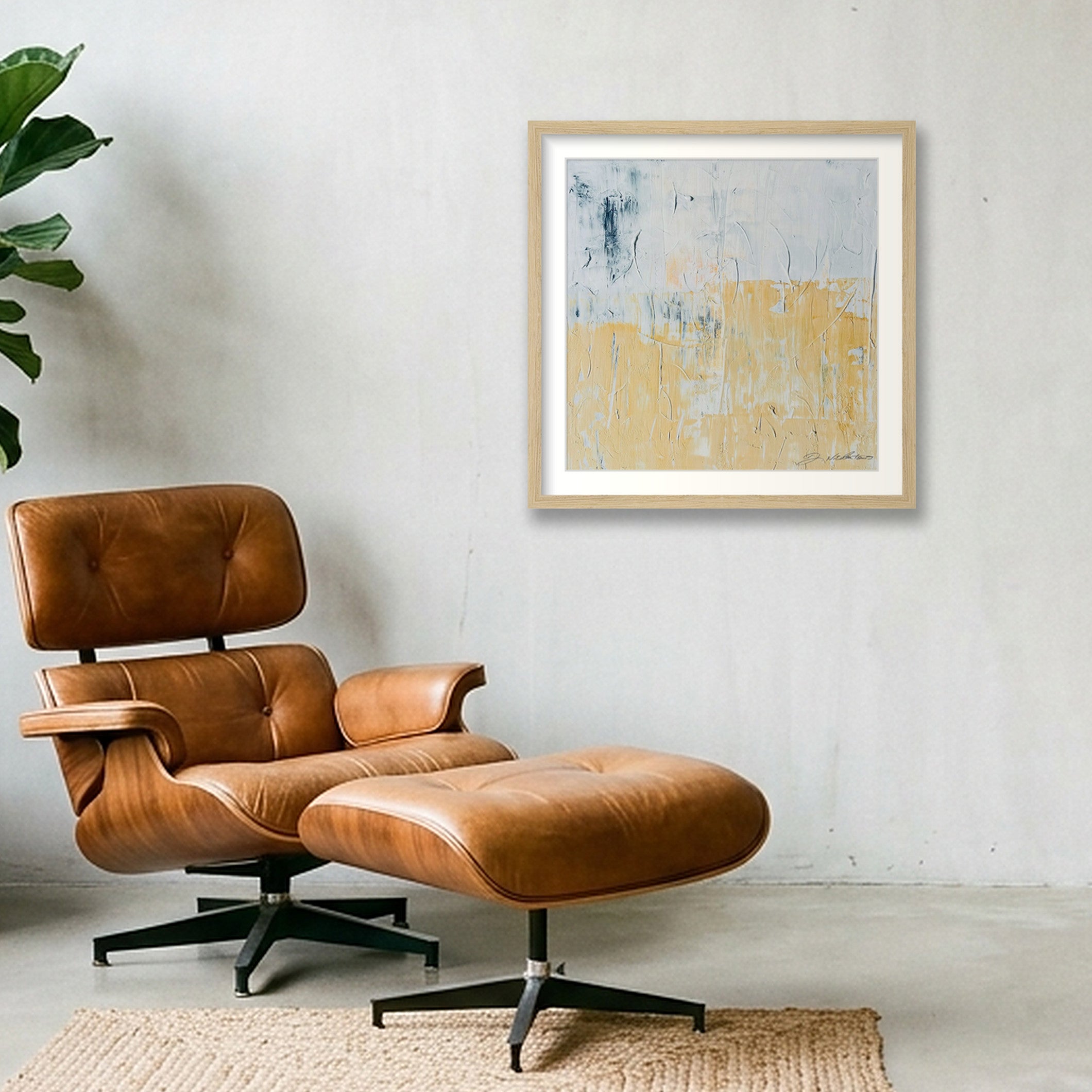 SABBIOSSA_Sebastien DI NICOLANTONIO — 40×40cm, 16×16" Oak Frame