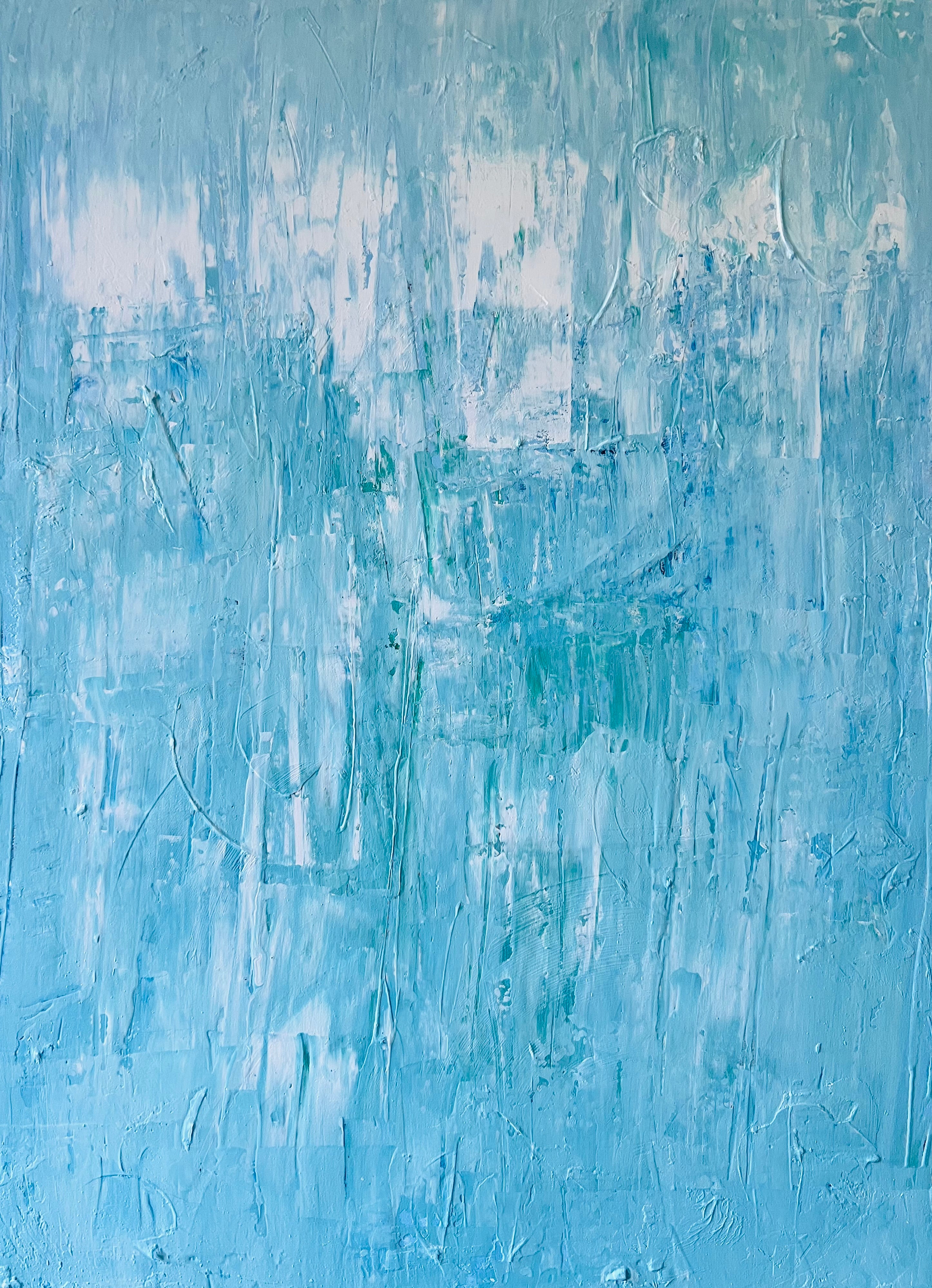 Aquasogno, a one-of-a-kind contemporary acrylic painting on canvas, created by artist Sébastien Di Nicolantonio for DI NICOLANTONIO PARIS.