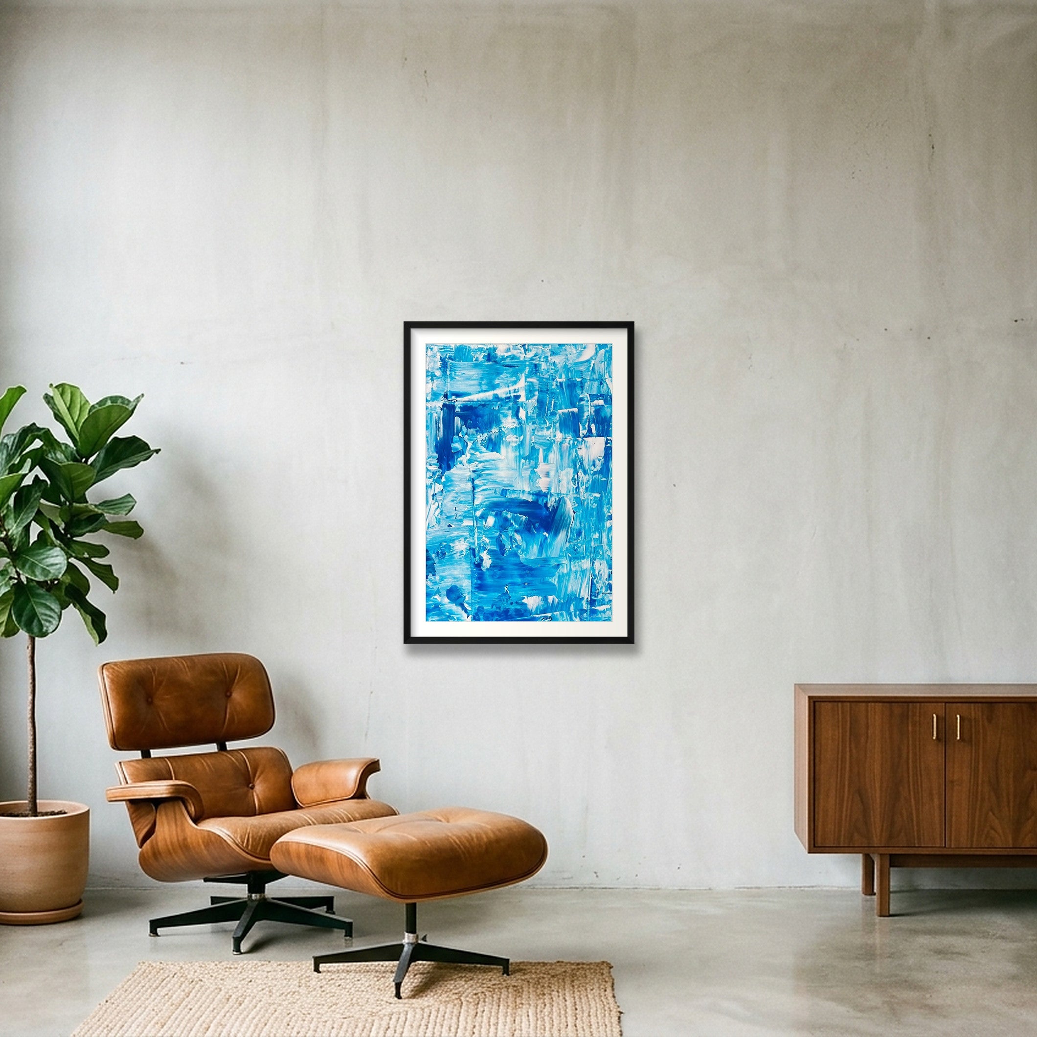 SANTORAZZURO_sebastien di nicolantonio — 59×84cm, 23×33" Black Frame