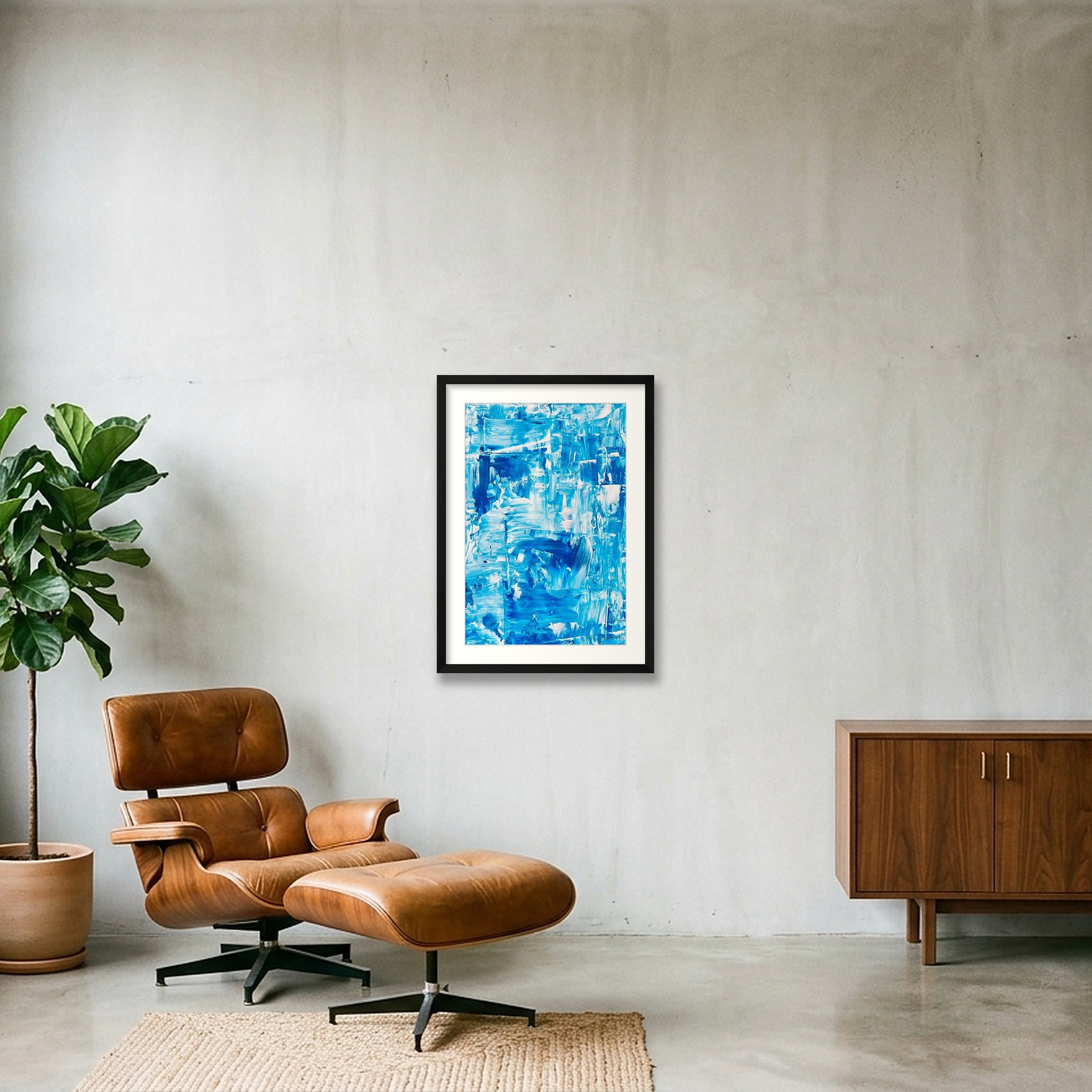 SANTORAZZURO_sebastien di nicolantonio — 42×59cm, 17×23" Black Frame